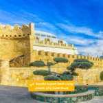 old city fortress gates landmark in downtown Baku Azerbaijan _ معلم بوابات قلعة المدينة القديمة في وسط مدينة باكو أذربيجان